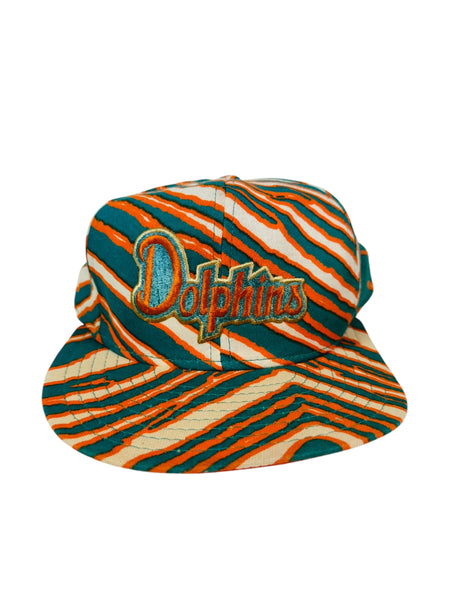 MIAMI DOLPHINS VINTAGE 1990'S ZUBAZ SNAPBACK ADULT HAT