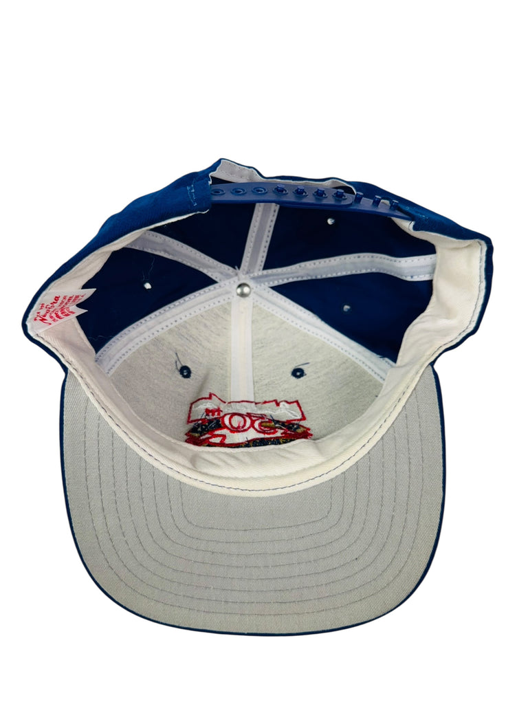 JACKIE ROBINSON VINTAGE 1990'S 50TH ANNIVERSARY BREAKING BARRIERS NEW ERA SNAPBACK ADULT HAT M / L