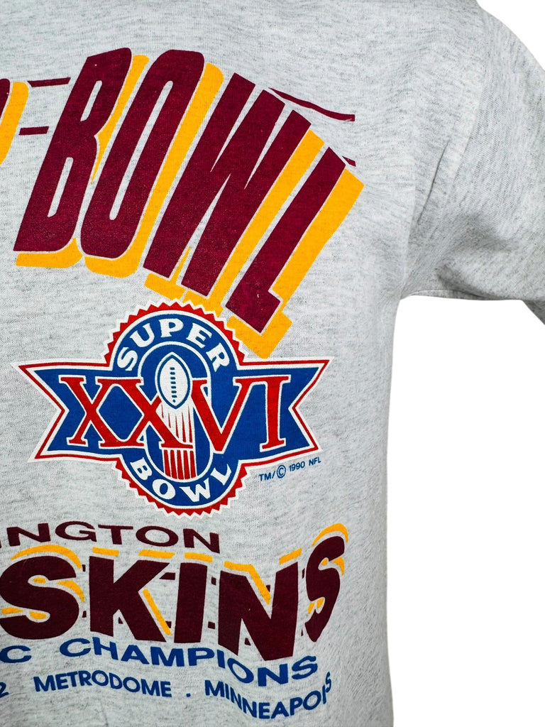 WASHINGTON REDSKINS VINTAGE 1991 NFC CHAMPIONS TRENCH T-SHIRT ADULT LARGE