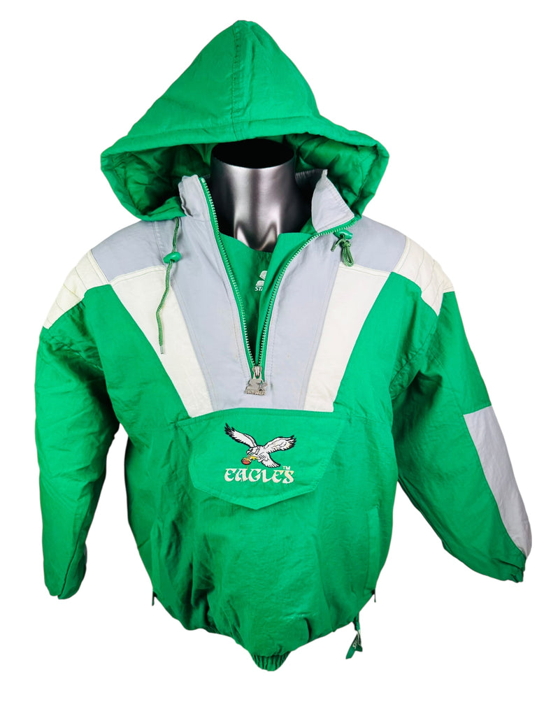 PHILADELPHIA EAGLES VINTAGE 1990'S STARTER  PRO LINE PULL-OVER WINTER JACKET ADULT XL