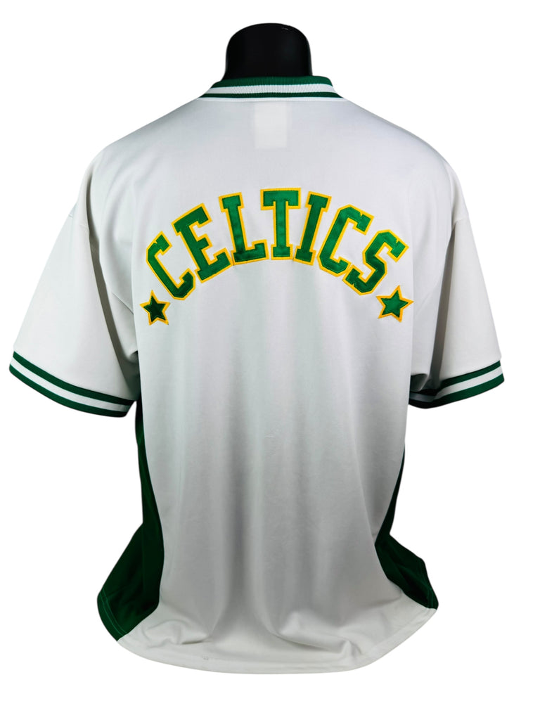 BOSTON CELTICS RETRO 2000'S HARDWOOD CLASSICS MAJESTIC WARM-UP SNAP-UP JACKET ADULT XL