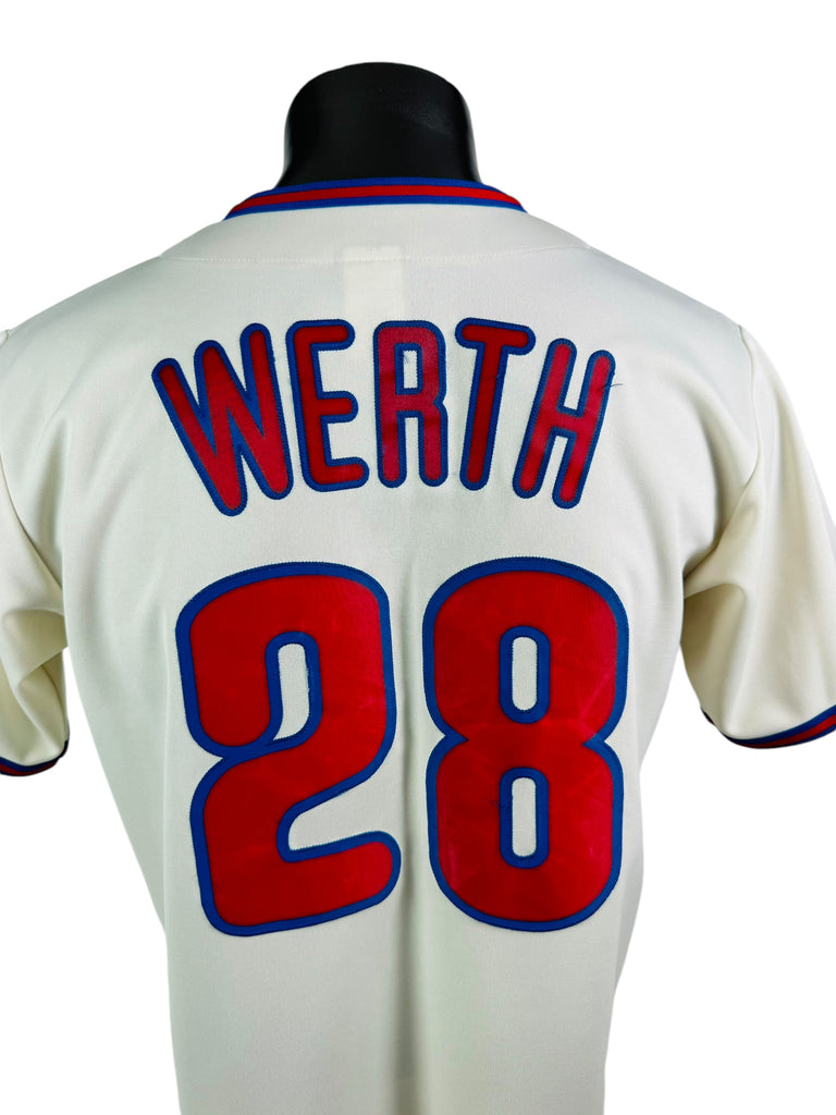 JAYSON WERTH PHILADELPHIA PHILLIES VINTAGE 2000'S MLB MAJESTIC JERSEY ADULT MEDIUM