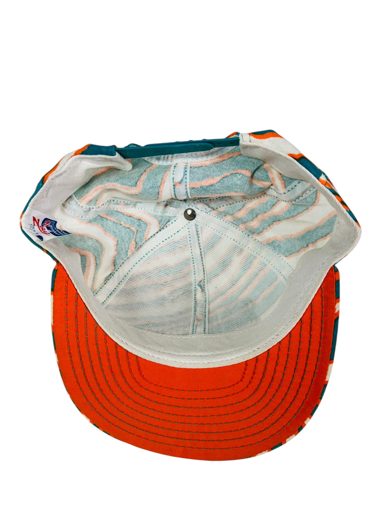 MIAMI DOLPHINS VINTAGE 1990'S ZUBAZ SNAPBACK ADULT HAT