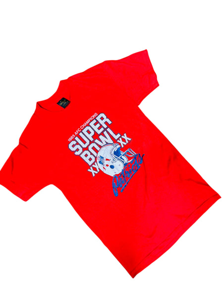 NEW ENGLAND PATRIOTS VINTAGE 1985 AFC CHAMPIONSHIP SUPER BOWL XX NFL ADULT T-SHIRT MEDIUM