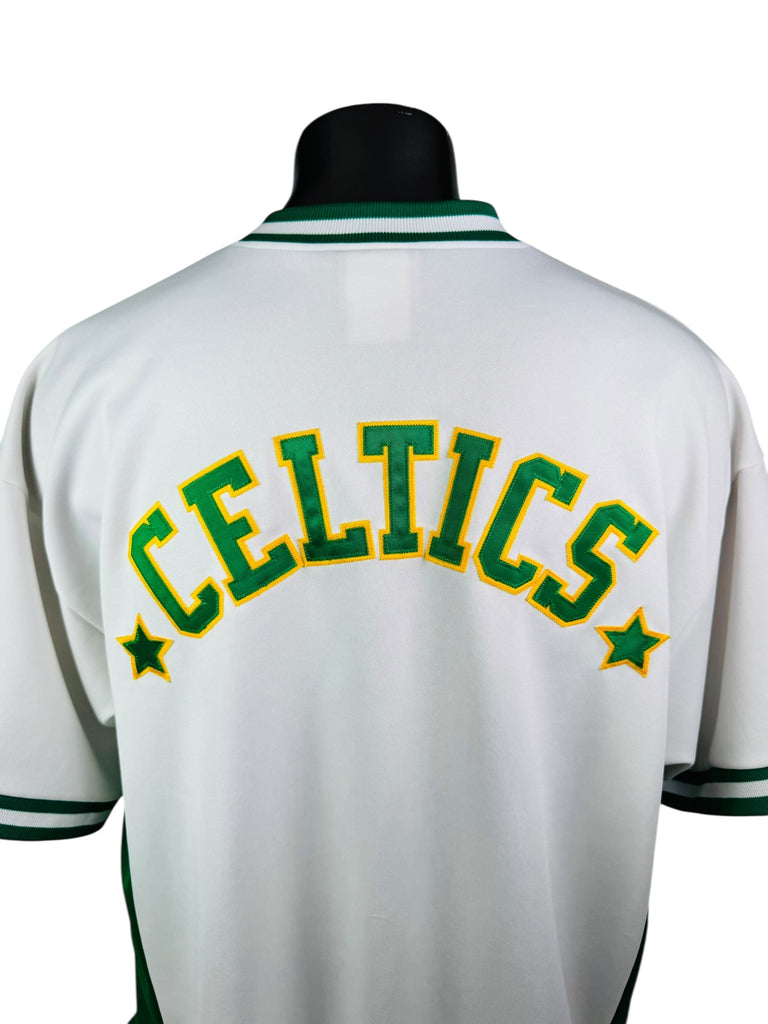 BOSTON CELTICS RETRO 2000'S HARDWOOD CLASSICS MAJESTIC WARM-UP SNAP-UP JACKET ADULT XL