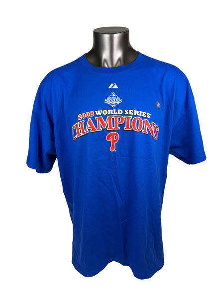 PHILADELPHIA PHILLIES VINTAGE 2008 WORLD SERIES CHAMPIONS T-SHIRT ADULT 2XL