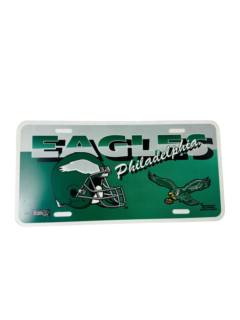 PHILADELPHIA EAGLES VINTAGE 1990'S TAG EXPRESS PLASTIC LICENSE PLATE