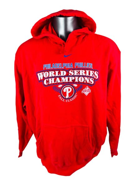 PHILADELPHIA PHILLIES VINTAGE 2009 WORLD SERIES CHAMPIONS NIKE HOODIE SWEATSHIRT ADULT XL