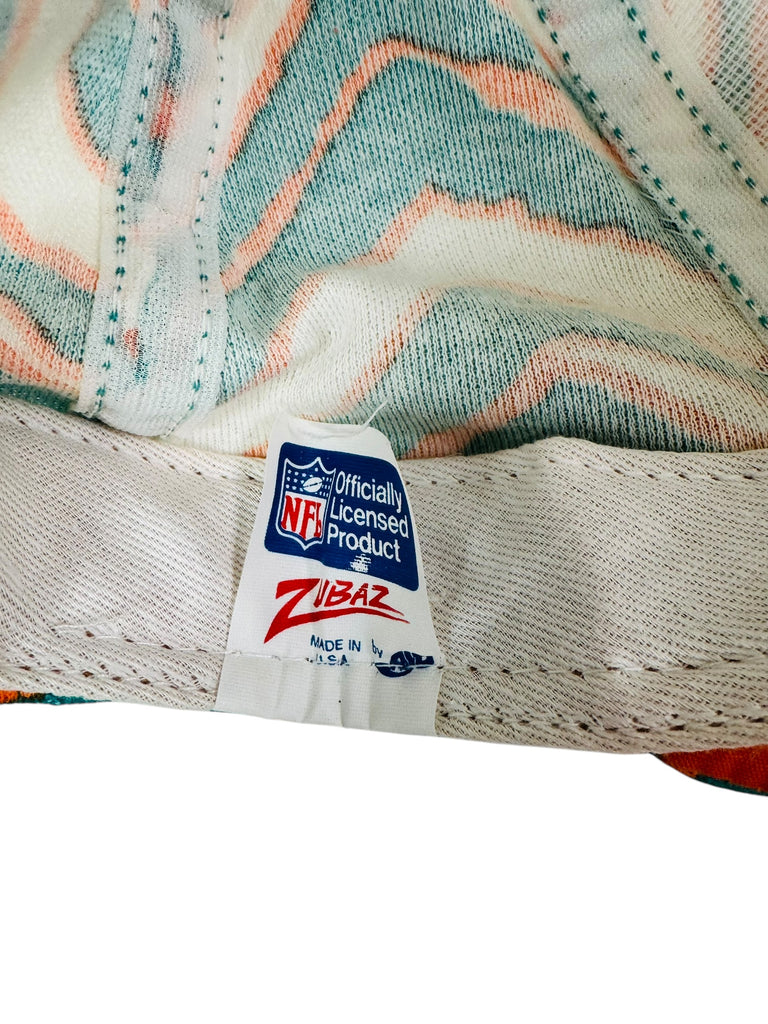 MIAMI DOLPHINS VINTAGE 1990'S ZUBAZ SNAPBACK ADULT HAT