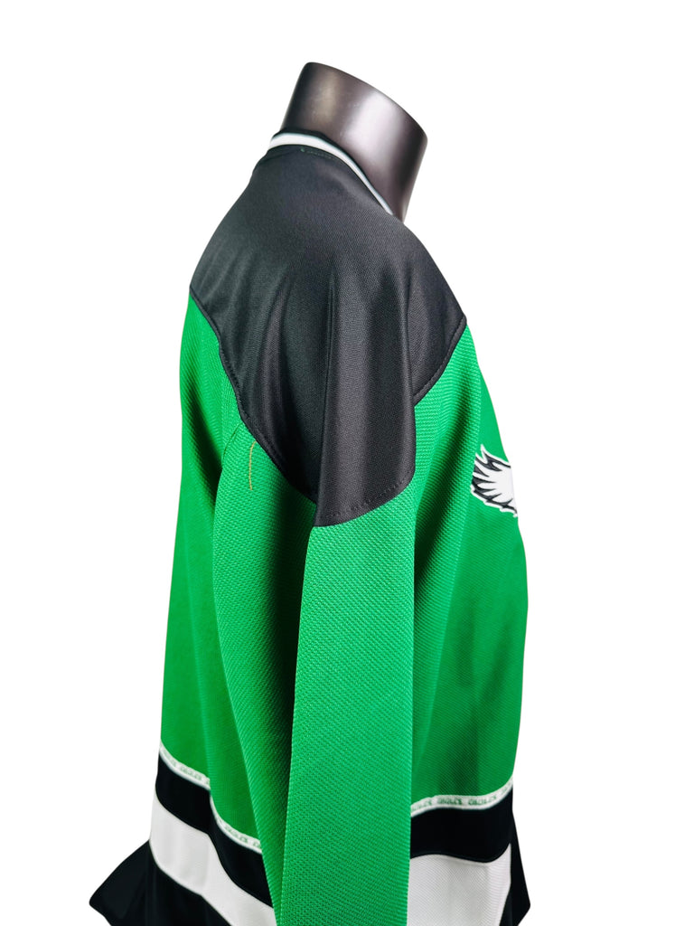 PHILADELPHIA EAGLES RETRO KELLY GREEN NFL HOCKEY SWEATER JERSEY ADULT XL