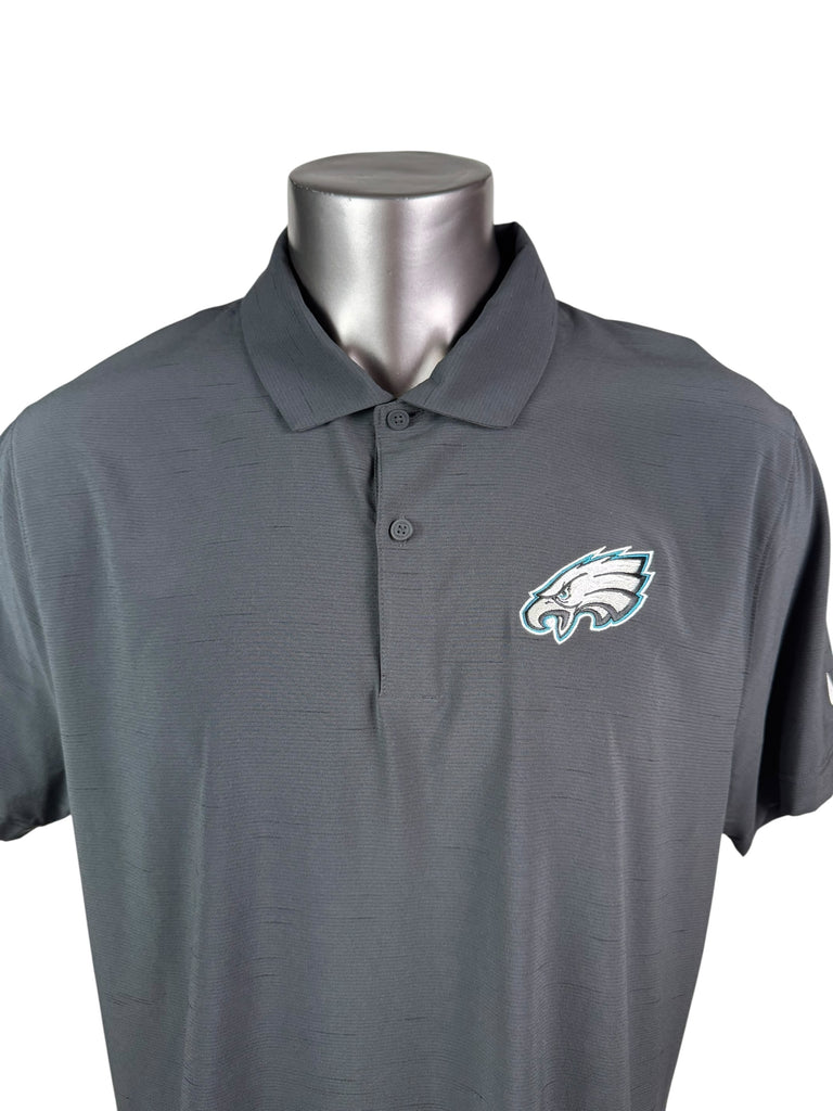 PHILADELPHIA EAGLES TEAM ISSUED SUPER BOWL LIX NIKE DRI-FIT GOLF SHIRT ADULT XL