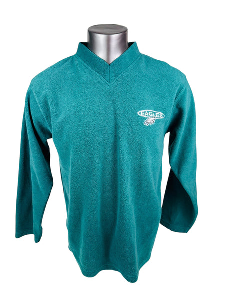 PHILADELPHIA EAGLES VINTAGE 2000'S V-NECK PULL-OVER FLEECE ADULT MEDIUM