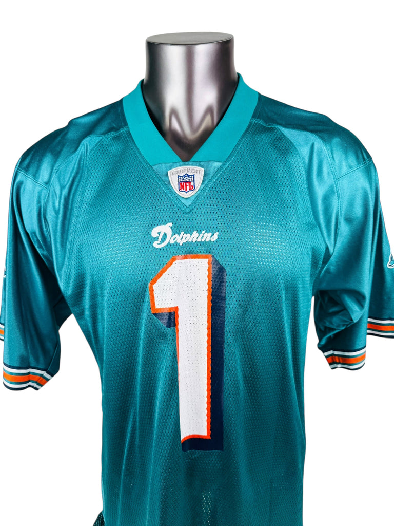 AJ FEELEY MIAMI DOLPHINS VINTAGE 2000'S REEBOK JERSEY ADULT MEDIUM
