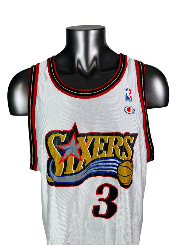 ALLEN IVERSON PHILADELPHIA SIXERS VINTAGE 1990'S CHAMPION JERSEY ADULT 52