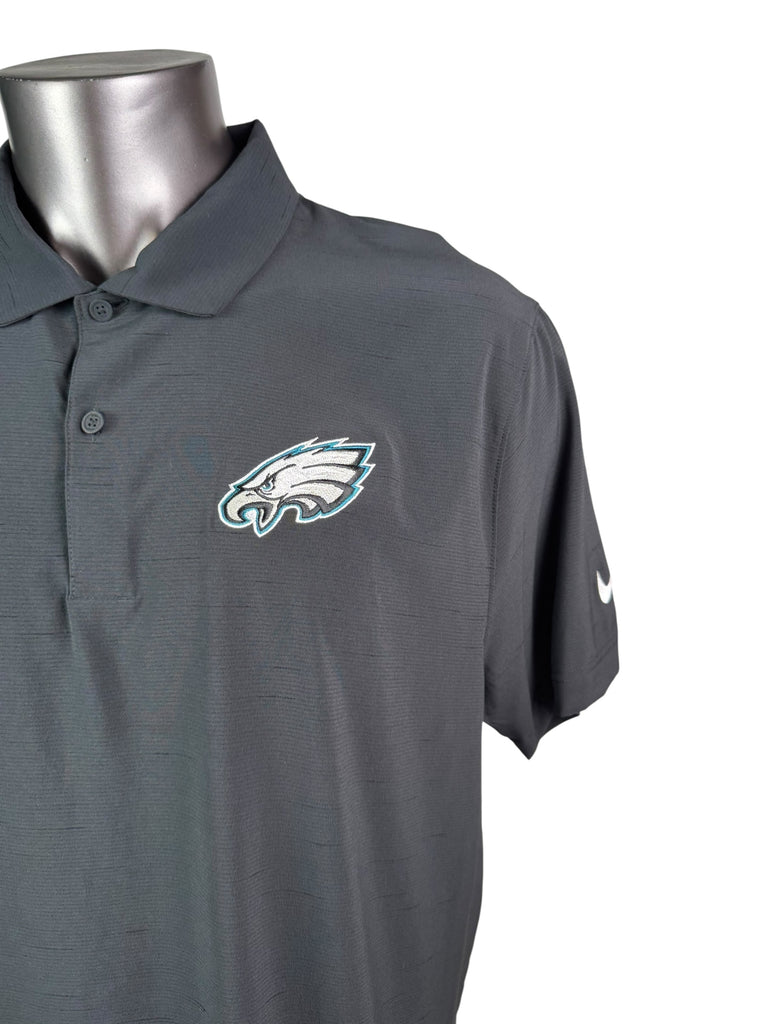 PHILADELPHIA EAGLES TEAM ISSUED SUPER BOWL LIX NIKE DRI-FIT GOLF SHIRT ADULT XL