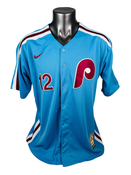 KYLE SCHWARBER PHILADELPHIA PHILLIES RETRO 1980'S MAJESTIC AUTHENTIC ADULT JERSEY XL