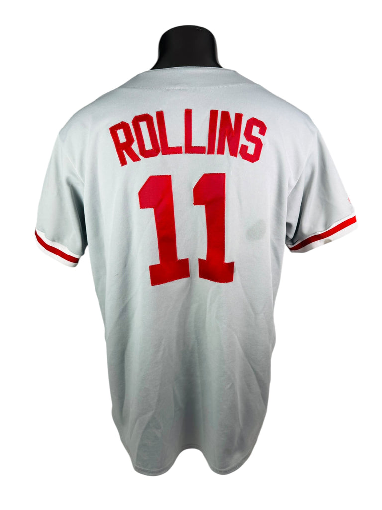 JIMMY ROLLINS PHILADELPHIA PHILLIES VINTAGE 2000'S MLB AUTHENTIC MAJESTIC JERSEY ADULT XL