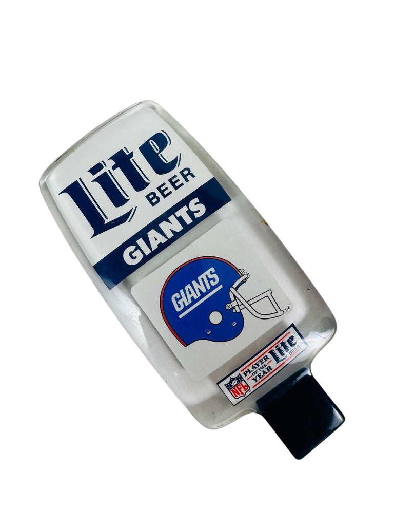 NEW YORK GIANTS VINTAGE 1990'S MILLER LITE BEER TAP HANDLE