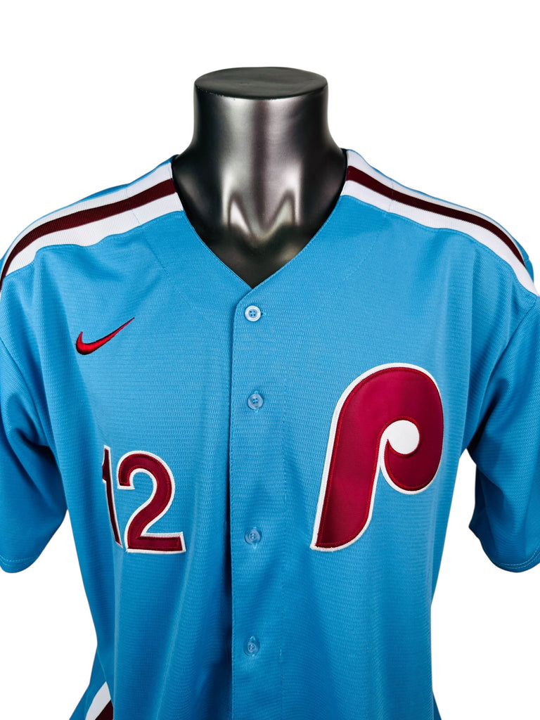 KYLE SCHWARBER PHILADELPHIA PHILLIES RETRO 1980'S MAJESTIC AUTHENTIC ADULT JERSEY XL