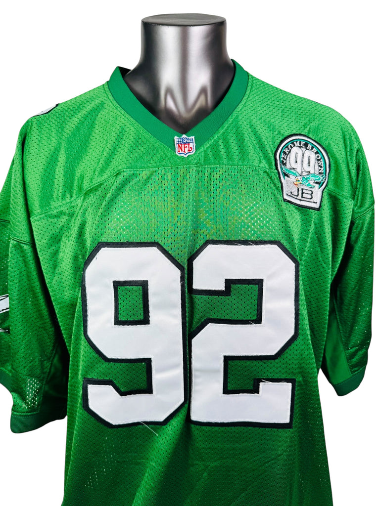 REGGIE WHITE PHILADELPHIA EAGLES RETRO 1992 MITCHELL & NESS THROWBACK JERSEY ADULT 58