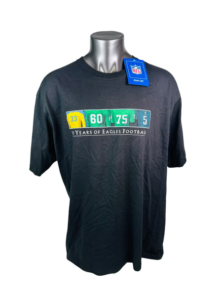 PHILADELPHIA EAGLES VINTAGE 2007 75TH ANNIVERSARY REEBOK T-SHIRT ADULT 2XL