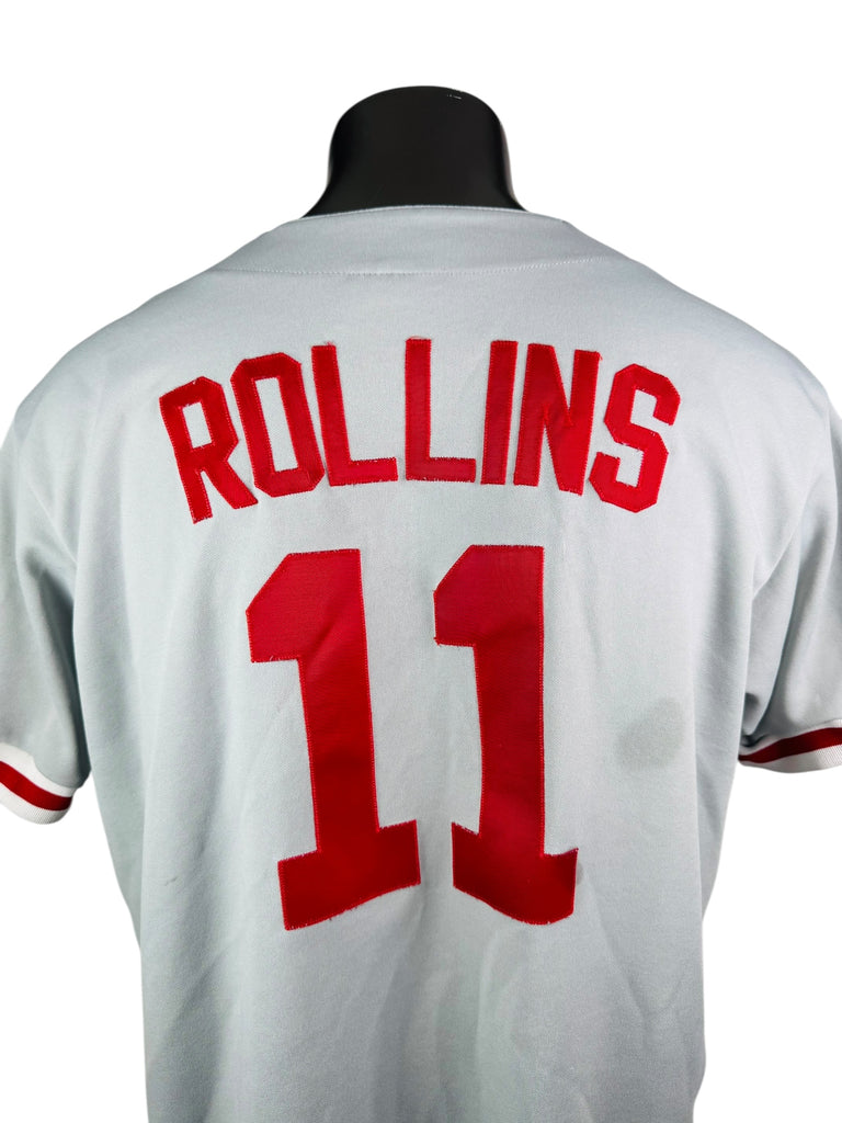 JIMMY ROLLINS PHILADELPHIA PHILLIES VINTAGE 2000'S MLB AUTHENTIC MAJESTIC JERSEY ADULT XL