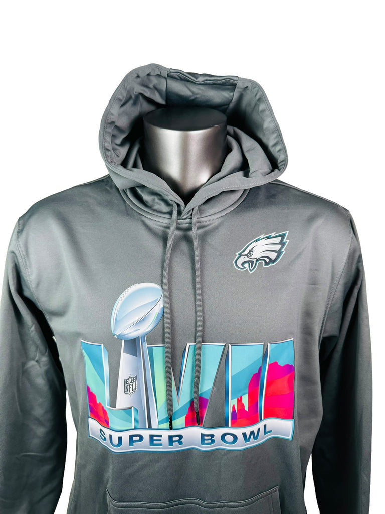 PHILADELPHIA EAGLES TEAM ISSUED SUPER BOWL LVII HOODIE SWEATSHIRT ADULT XL