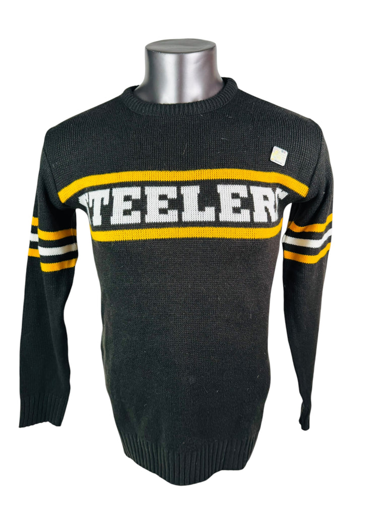 PITTSBURGH STEELERS RETRO 1990'S JUNK FOOD CREW SWEATER ADULT MEDIUM