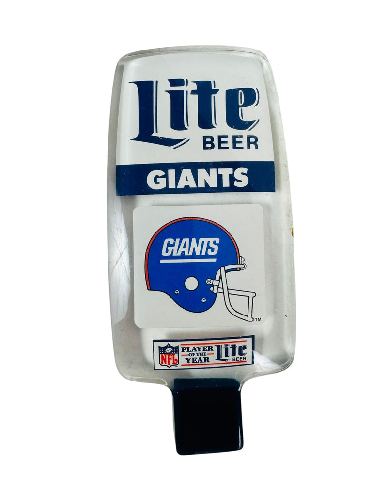 NEW YORK GIANTS VINTAGE 1990'S MILLER LITE BEER TAP HANDLE