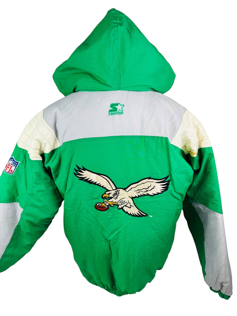 PHILADELPHIA EAGLES VINTAGE 1990'S STARTER  PRO LINE PULL-OVER WINTER JACKET ADULT XL