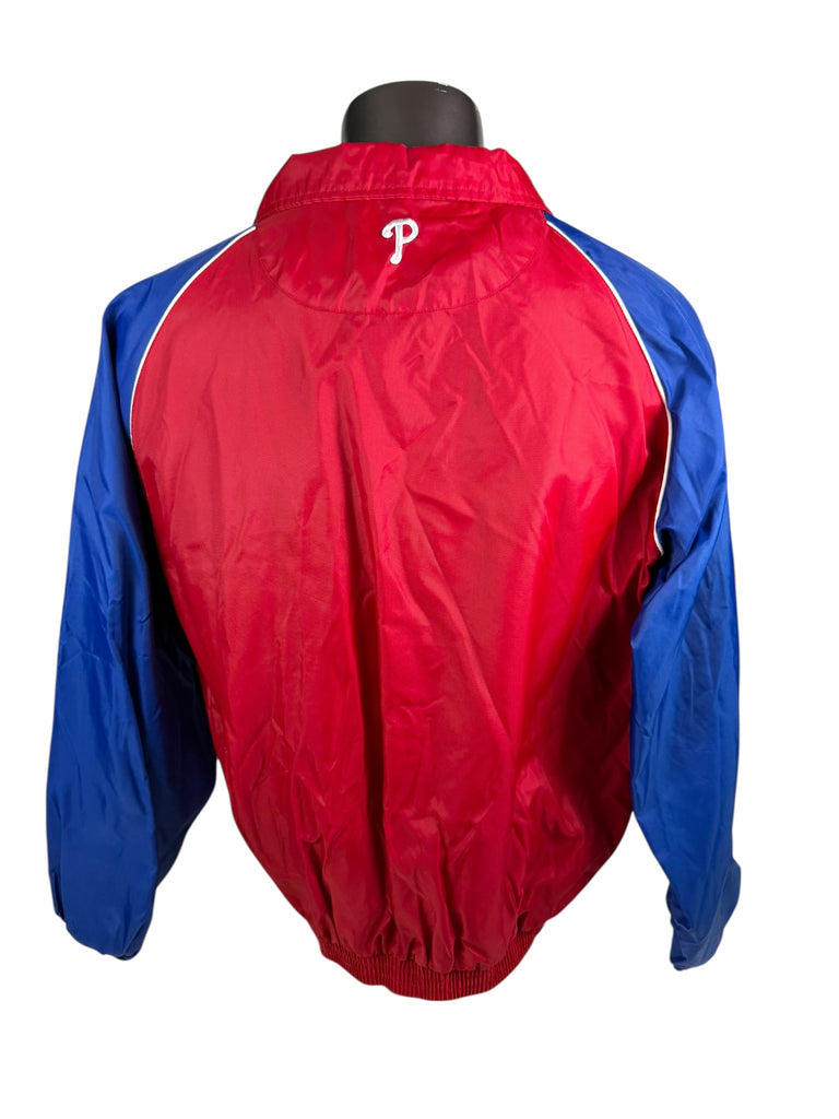 PHILADELPHIA PHILLIES VINTAGE 2000'S MAJESTIC LIGHT-WEIGHT ZIP-UP JACKET ADULT LARGE
