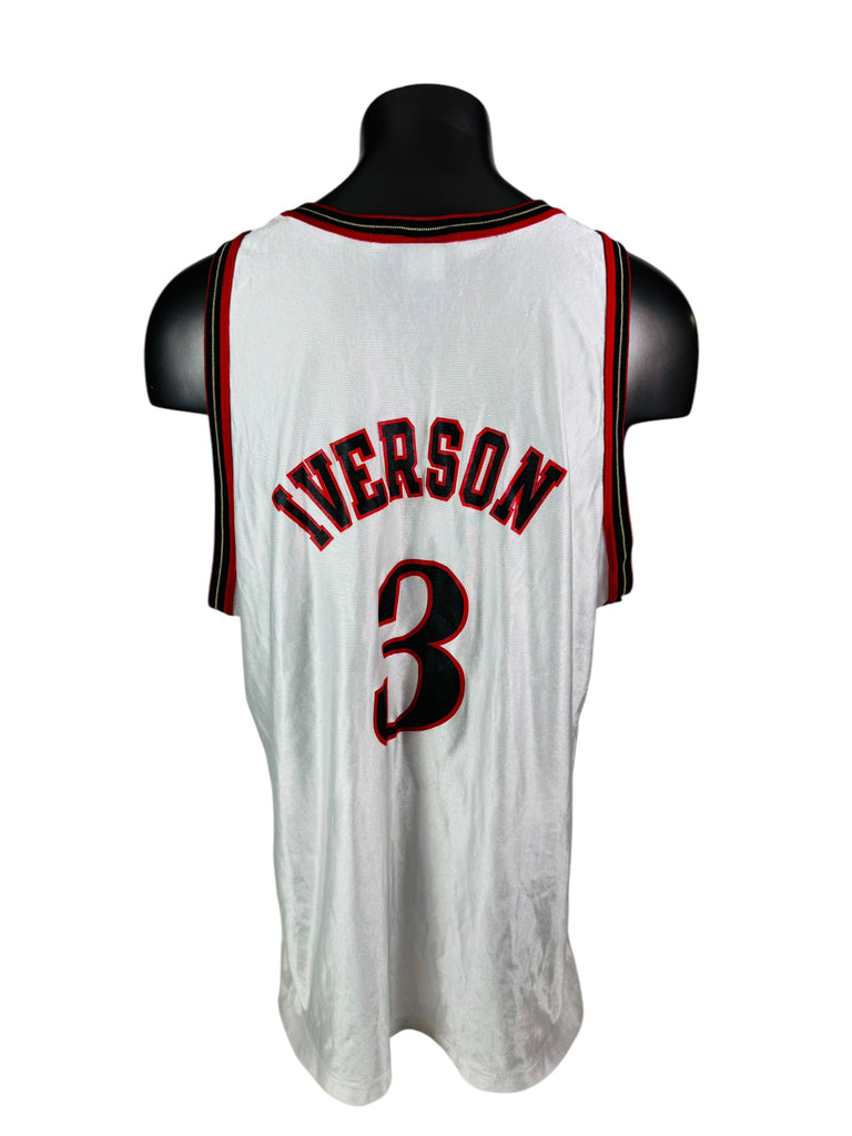 ALLEN IVERSON PHILADELPHIA SIXERS VINTAGE 1990'S CHAMPION JERSEY ADULT 52