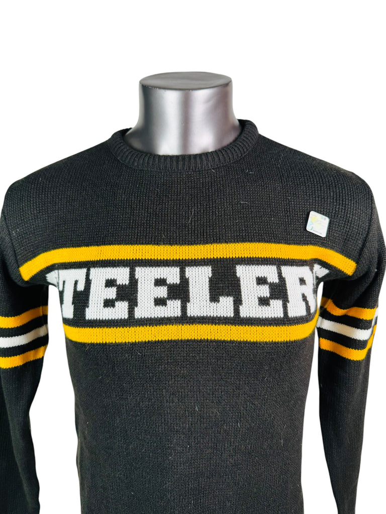 PITTSBURGH STEELERS RETRO 1990'S JUNK FOOD CREW SWEATER ADULT MEDIUM