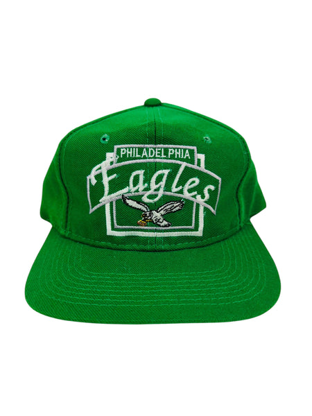 PHILADELPHIA EAGLES VINTAGE 1990'S KELLY GREEN SNAPBACK ADULT HAT