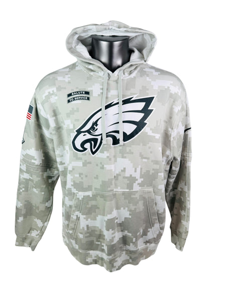 PHILADELPHIA EAGLES TEAM ISSUED NIKE MILITARY SALUTE TO SERVICE  HOODIE SWEATSHIRT ADULT XL