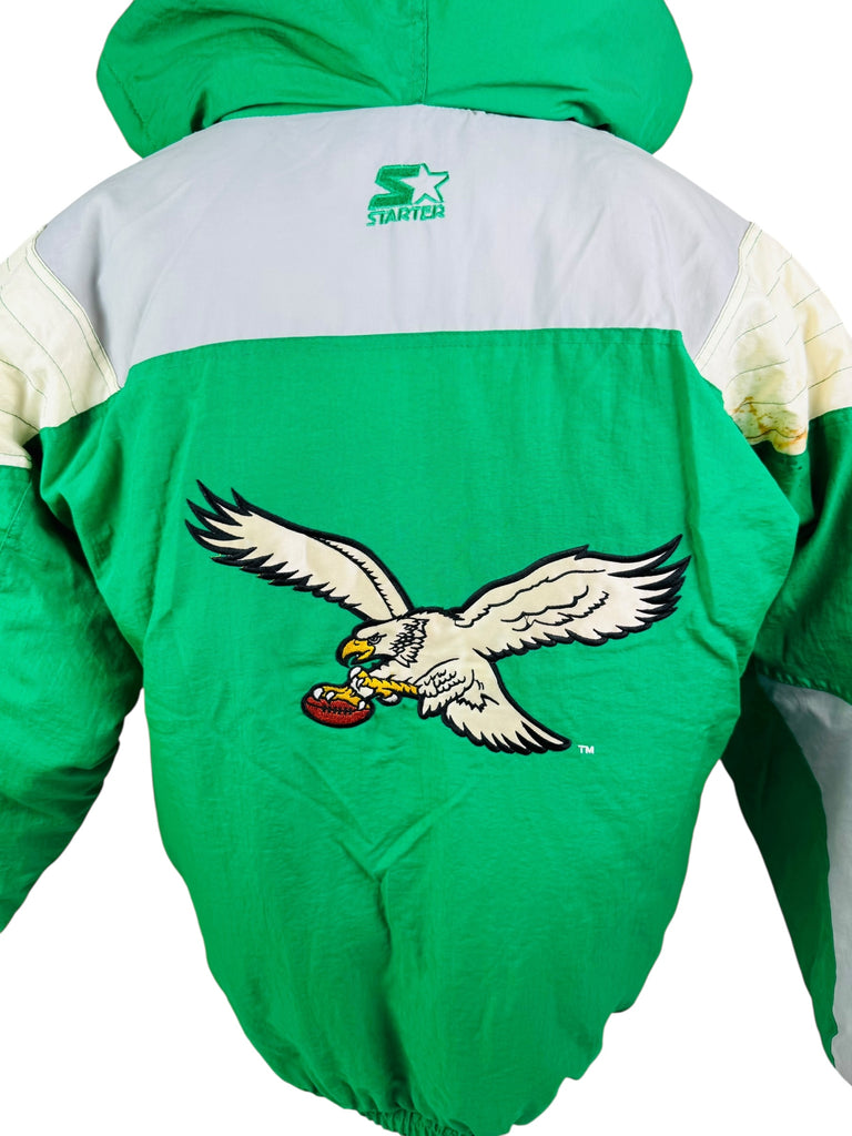 PHILADELPHIA EAGLES VINTAGE 1990'S STARTER  PRO LINE PULL-OVER WINTER JACKET ADULT XL