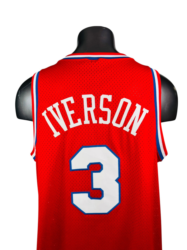 ALLEN IVERSON PHILADELPHIA SIXERS VINTAGE RETRO 2000'S NIKE JERSEY ADULT XL