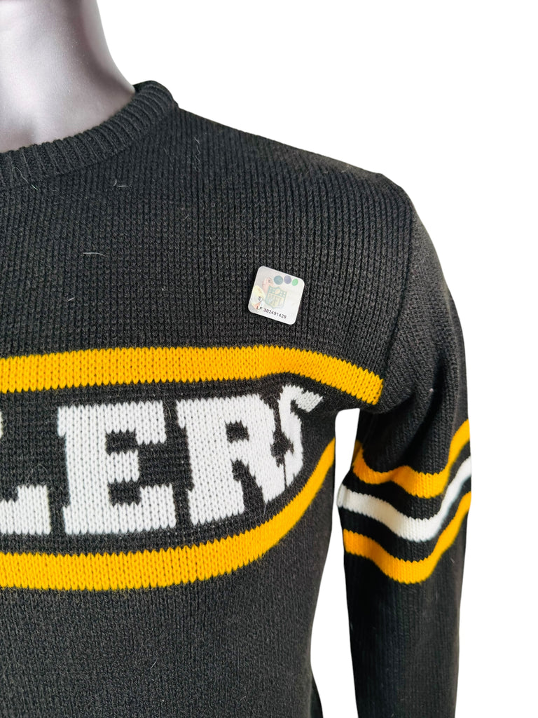 PITTSBURGH STEELERS RETRO 1990'S JUNK FOOD CREW SWEATER ADULT MEDIUM