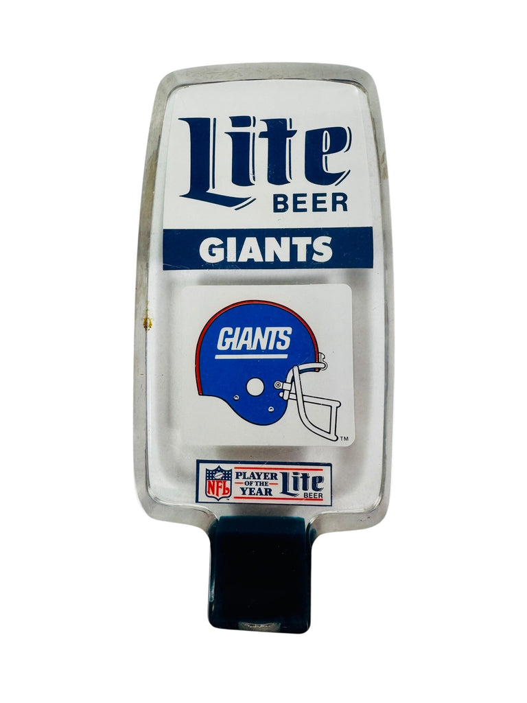 NEW YORK GIANTS VINTAGE 1990'S MILLER LITE BEER TAP HANDLE