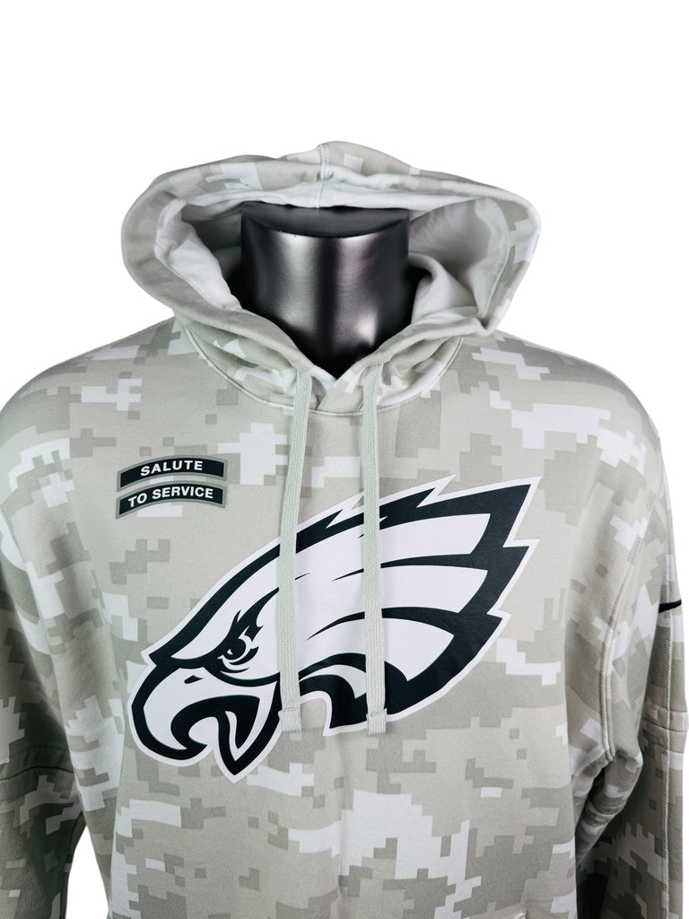 PHILADELPHIA EAGLES TEAM ISSUED NIKE MILITARY SALUTE TO SERVICE  HOODIE SWEATSHIRT ADULT XL