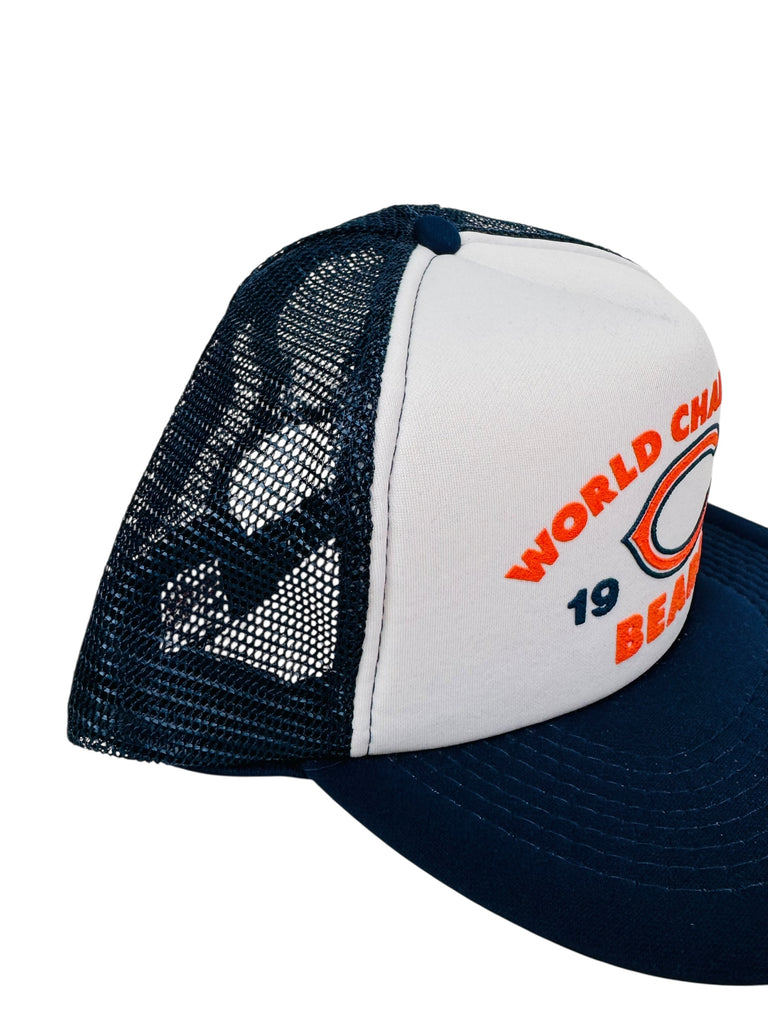 CHICAGO BEARS VINTAGE 1985 SUPER BOWL WORLD CHAMPIONS MESH SNAPBACK ADULT HAT