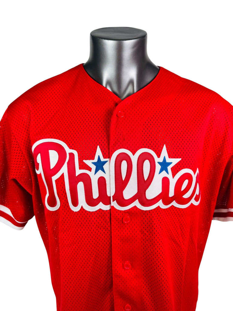 CURT SCHILLING PHILADELPHIA PHILLIES VINTAGE 1990'S MLB MAJESTIC AUTHENTIC JERSEY ADULT XL