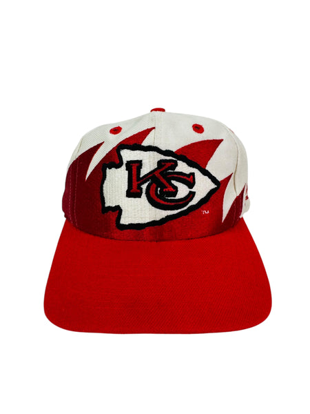 KANSAS CITY CHIEFS VINTAGE 1990'S SHARK TOOTH LOGO ATHLETIC SNAPBACK ADULT HAT