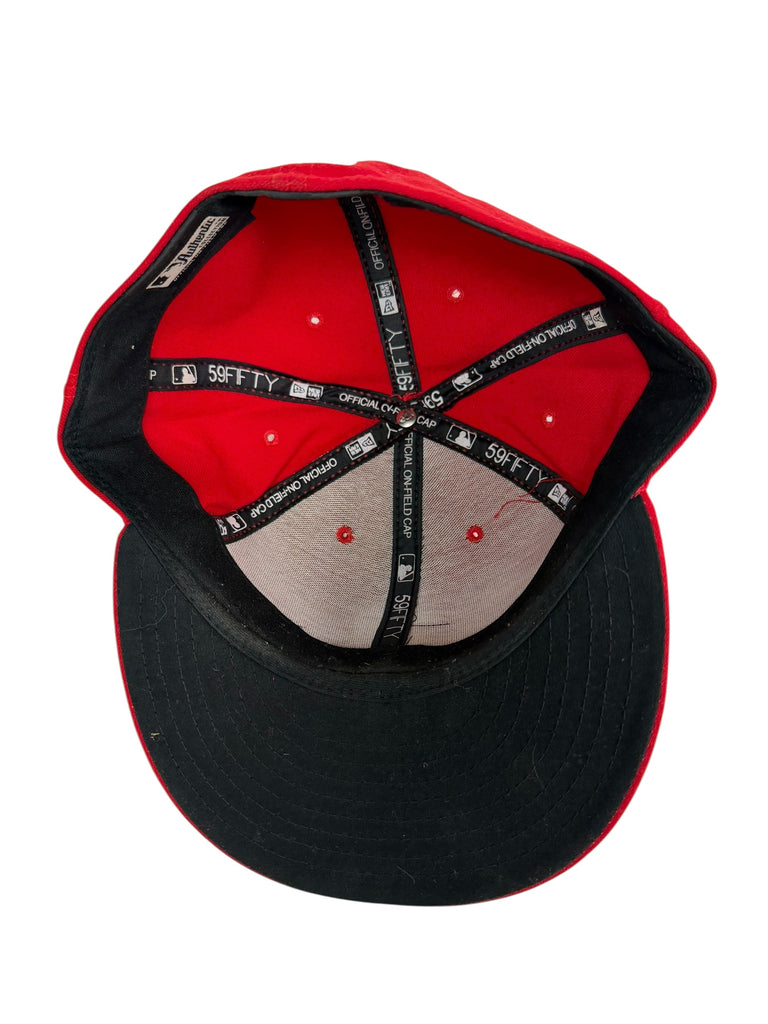 PHILADELPHIA PHILLIES VINTAGE 2008 WORLD SERIES NEW ERA FITTED ADULT HAT 7 5/8