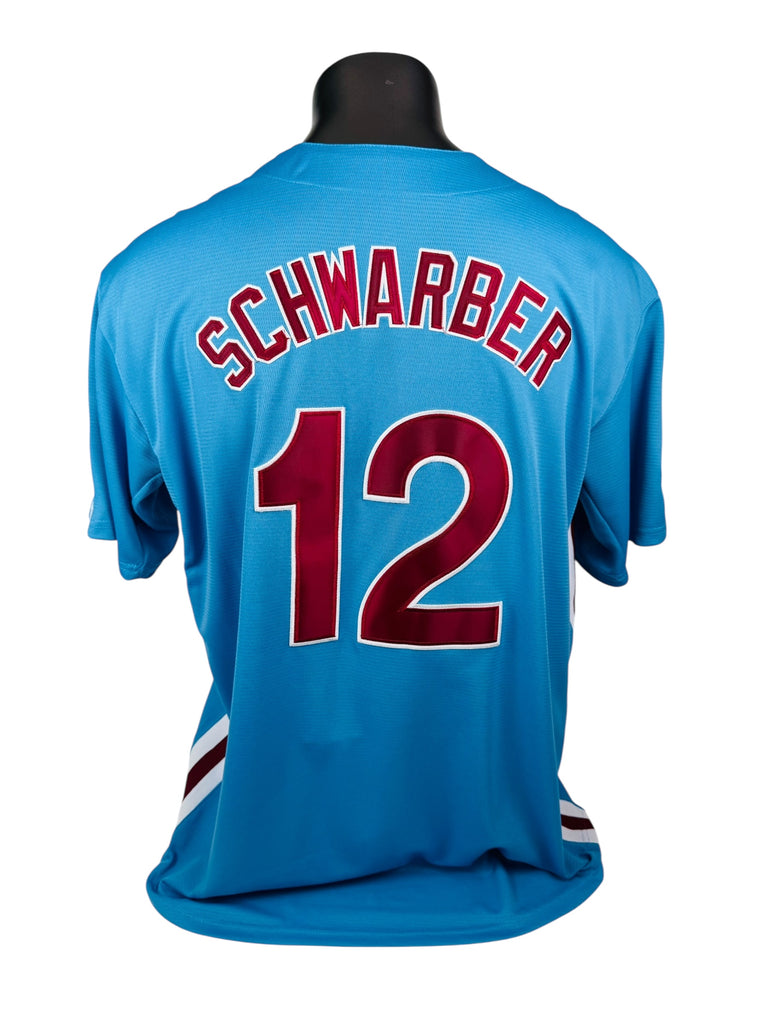 KYLE SCHWARBER PHILADELPHIA PHILLIES RETRO 1980'S MAJESTIC AUTHENTIC ADULT JERSEY XL