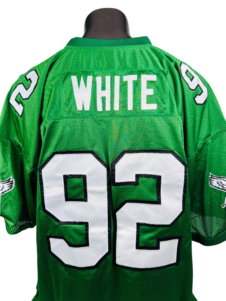 REGGIE WHITE PHILADELPHIA EAGLES RETRO 1992 MITCHELL & NESS THROWBACK JERSEY ADULT 58