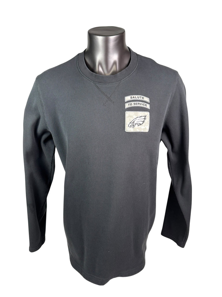 PHILADELPHIA EAGLES TEAM ISSUED NIKE MILITARY SALUTE TO SERVICE CREW SWEATSHIRT ADULT XL