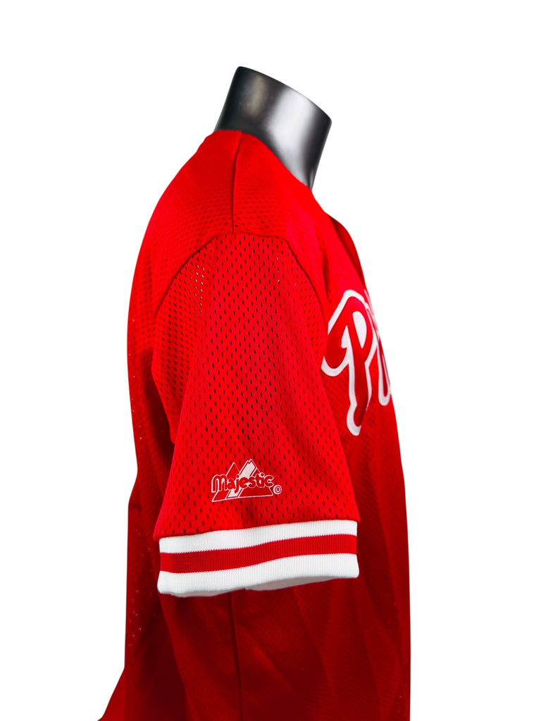 CURT SCHILLING PHILADELPHIA PHILLIES VINTAGE 1990'S MLB MAJESTIC AUTHENTIC JERSEY ADULT XL