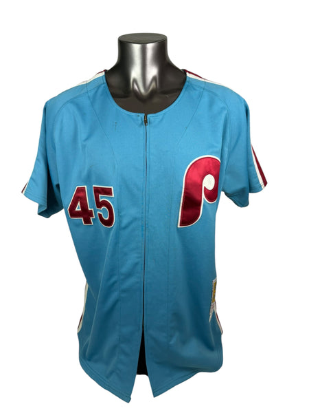 TUG MCGRAW PHILADELPHIA PHILLIES RETRO 1980'S AUTHENTIC MITCHELL & NESS JERSEY ADULT MEDIUM (48)