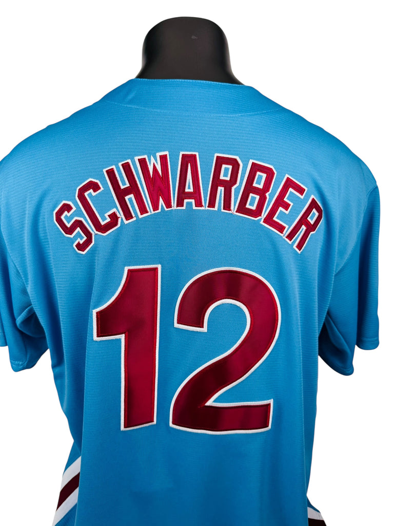 KYLE SCHWARBER PHILADELPHIA PHILLIES RETRO 1980'S MAJESTIC AUTHENTIC ADULT JERSEY XL